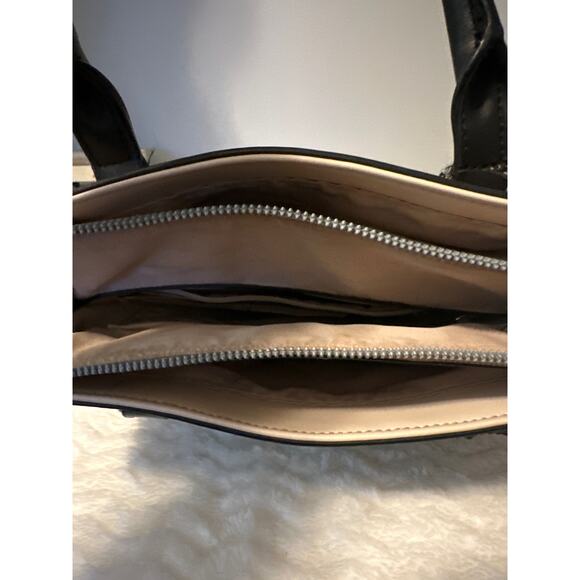 Nine West Kameron Satchel Purse Bag 3 Compartment Zip Closure No Shoulder Strap - Picture 8 of 8